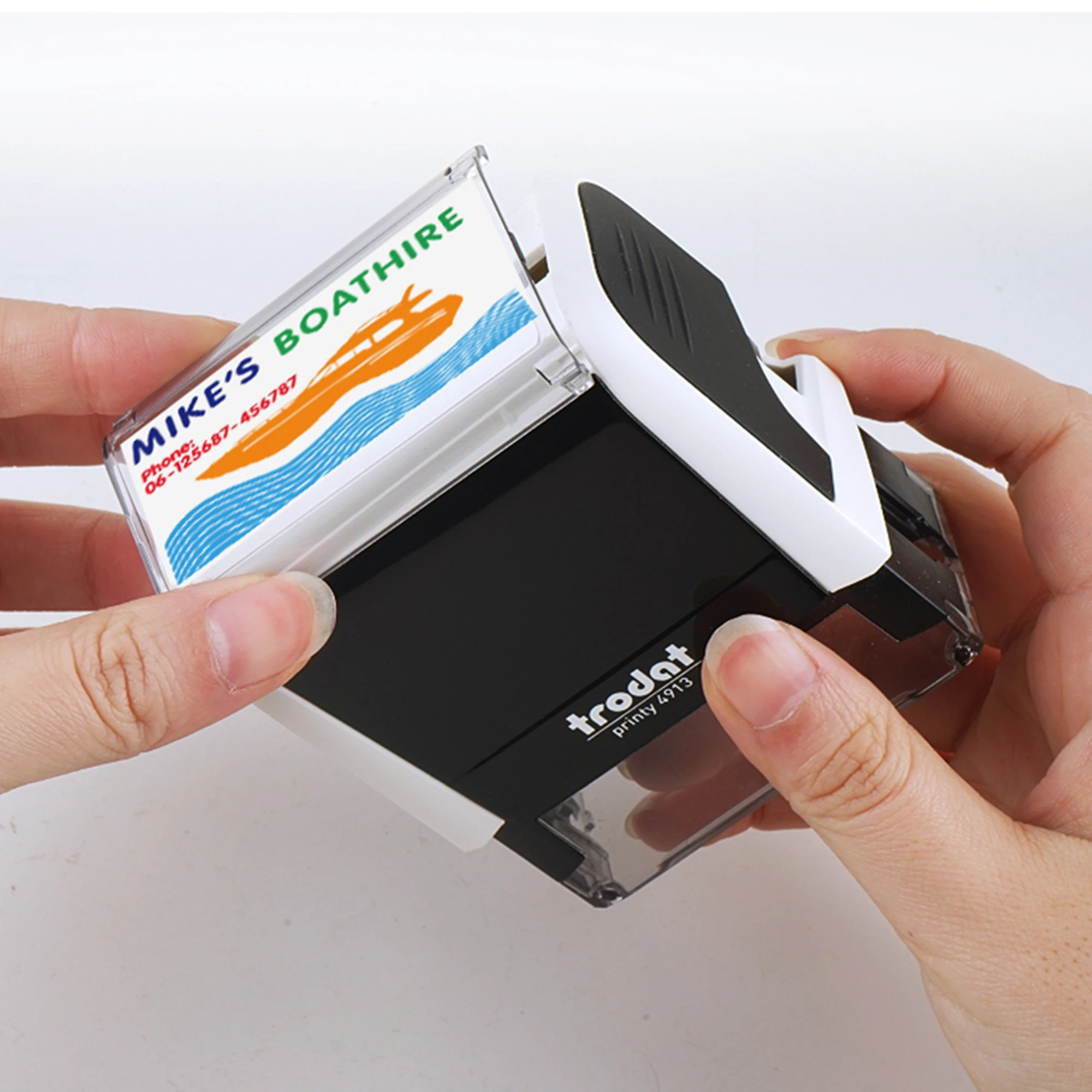 Sello multicolor personalizado, 2 o 3 colores de tinta, con su imagen, texto, logotipo, dise&ntilde;o o lo que desee-1