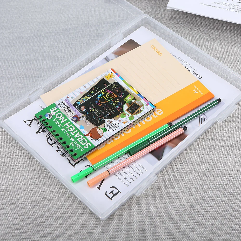 Портативный прозрачный контейнер для косметики коробка хранения бумаги формата