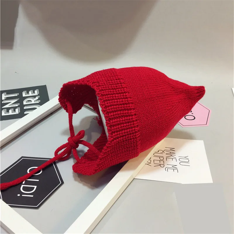 2021 NEW Cute Baby Toddler Hat Winter Warm Caps Cotton Knitted Newborn Hats Infant Girls Beanies Bonnet Accessories | Детская одежда и