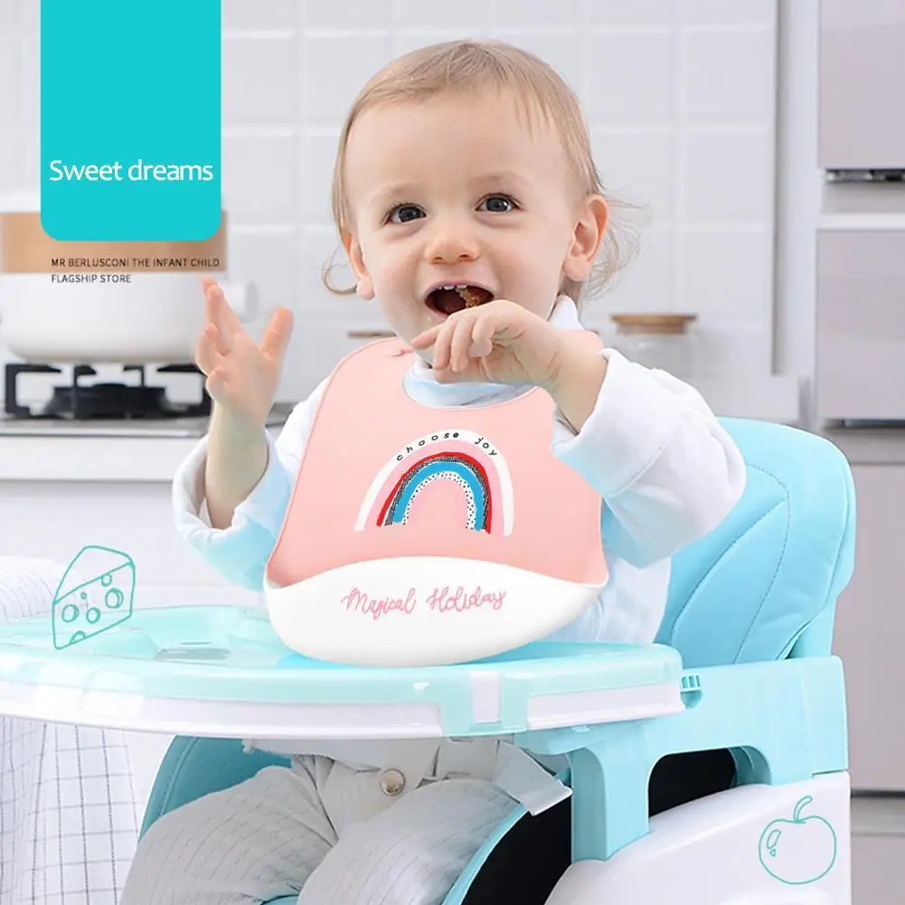 

Портативный практичный Регулируемый мягкий слюнявчик для младенцев малышей с мультяшным принтом