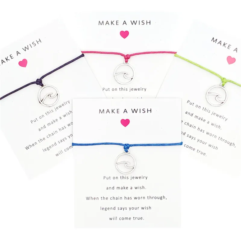 Океан волны пляж морской серфинг регулируемые браслеты античные серебро Морская