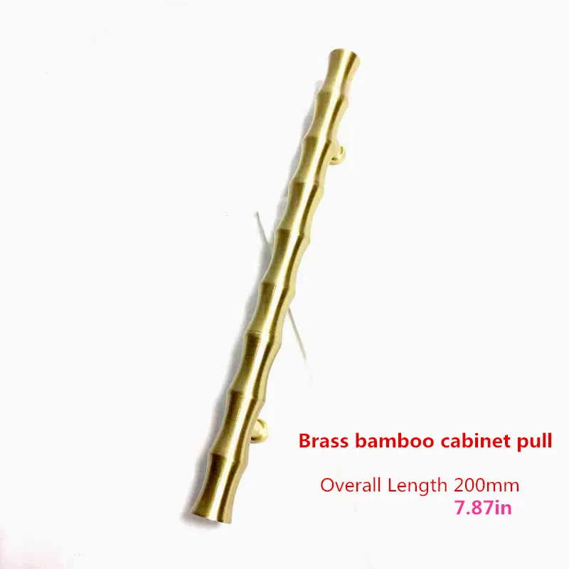 COTOM 1 шт. золотая для шкафа ручки твердая латунь бамбук кухонный сарай шкаф дверь Т