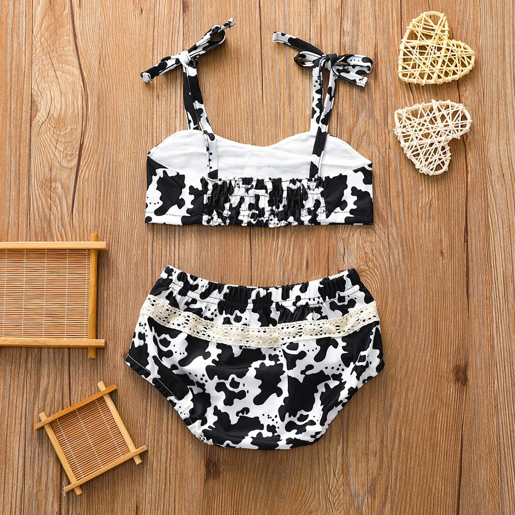 Детские купальники детский пляжный купальный костюм для девочек Леопардовый