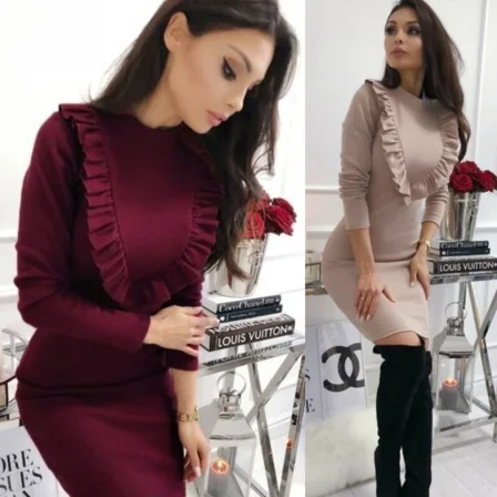 

Bodycon dress for women Square Neck Black Dress Women Elegant Cotton Fashion Side Split Dress Mini Ladies Basic