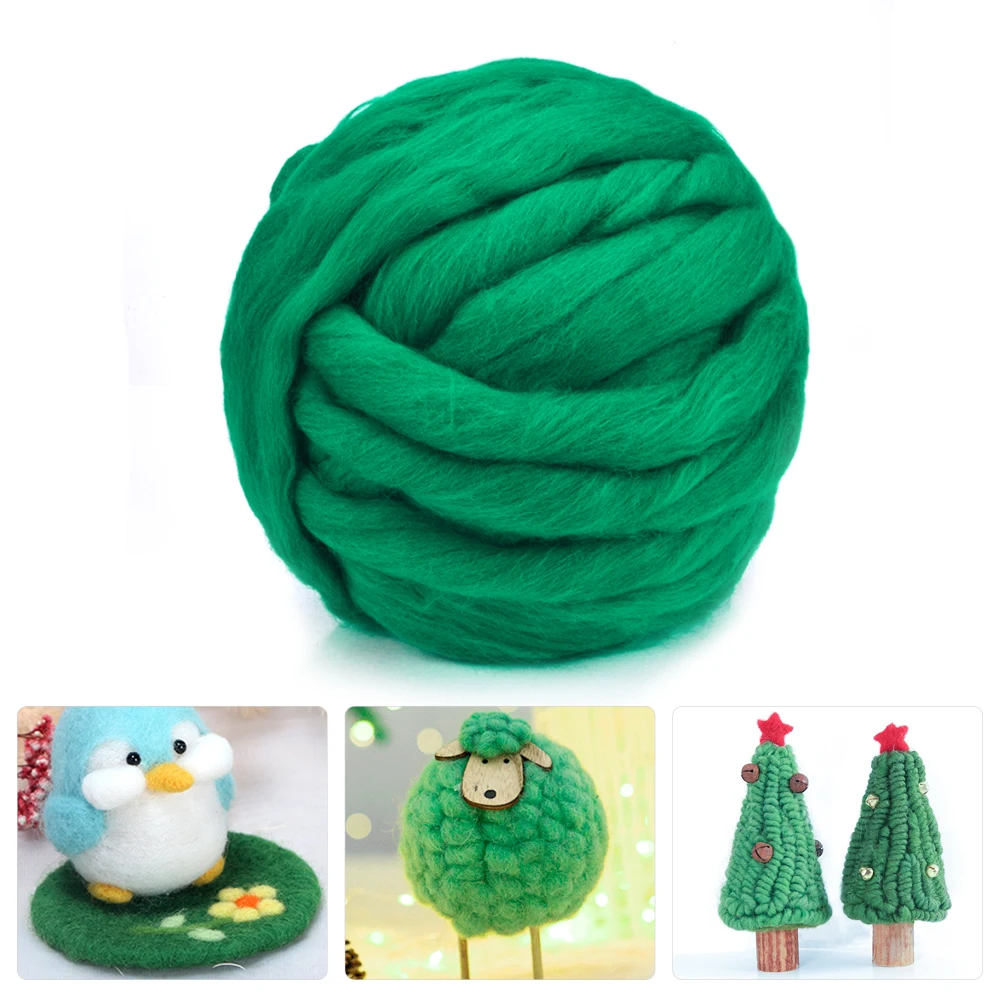 500 г шерстяной войлок Рождественская зеленая игла ткань для валяния рукоделия