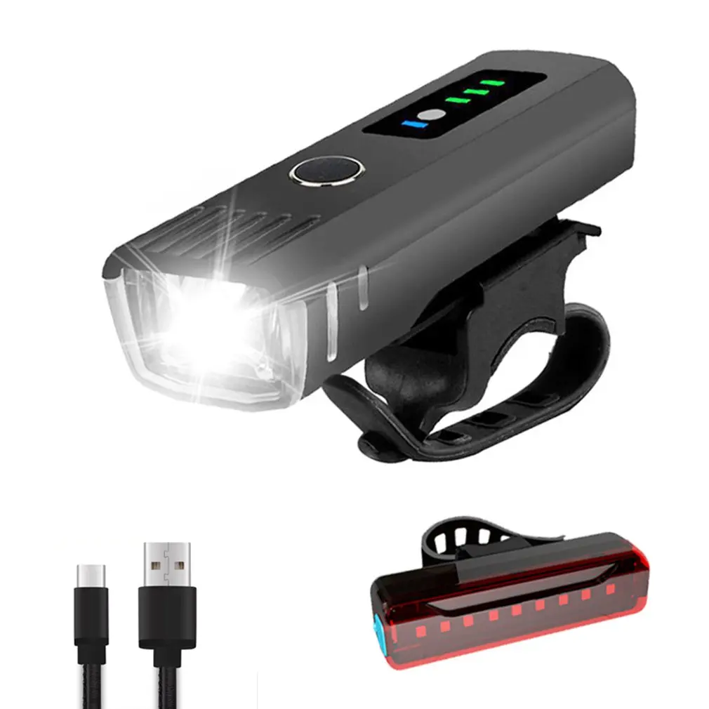 

Smart Induction Bicycle Front Light Set USB Rechargeable Rear Light LED Headlight Bike Lamp Cycling FlashLight For Bike