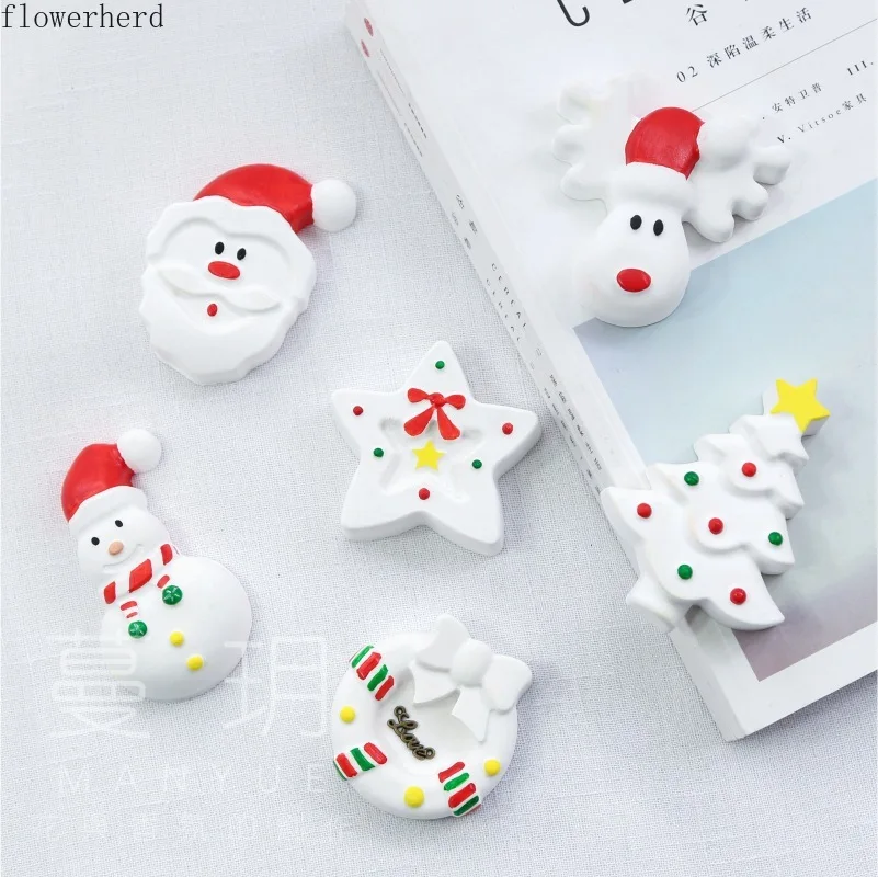 

6-hole Christmas Molds Epoxy Santa Deer Snowflake Mold Handmade Soap Silicone Mold Cake Decorating Tools Fondant Molds