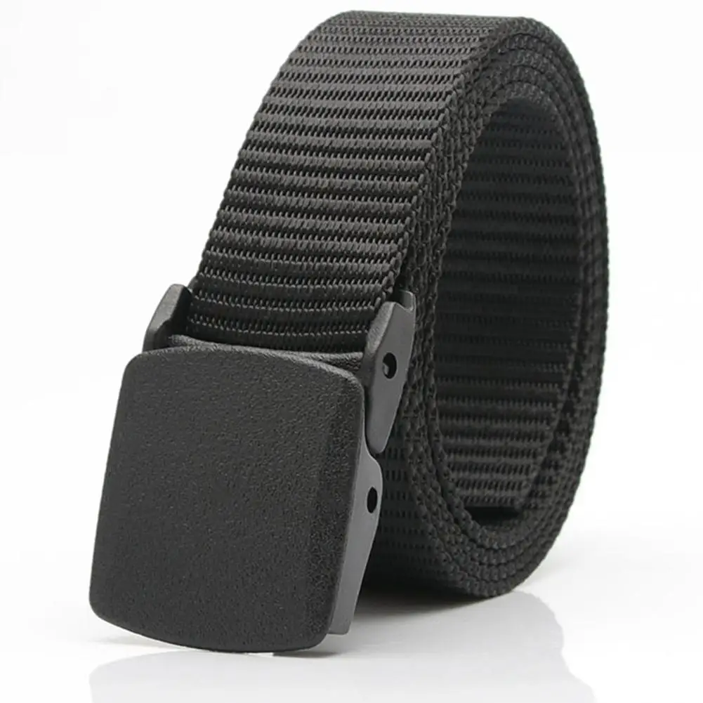 

Fashion Men Adjustable Solid Color Buckle Pants Outdoor Waist Belt Waistband