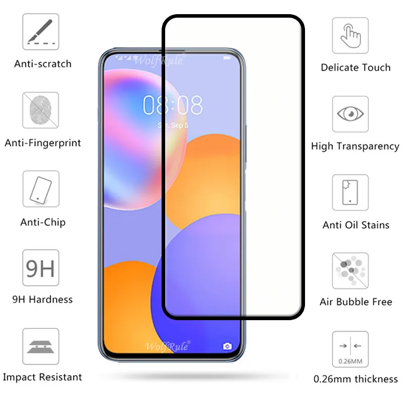 Vidrio Templado 4 en 1 para Huawei Y9A para Huawei Y9A vidrio templado para Honor V30 Pro Huawei Nova 5T P40 Lite Y6P Y8P Y5P Y9A-2