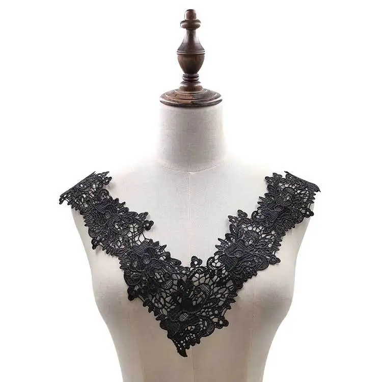 Вышивка с круглой горловиной для творчества искусственные Съемная воротники