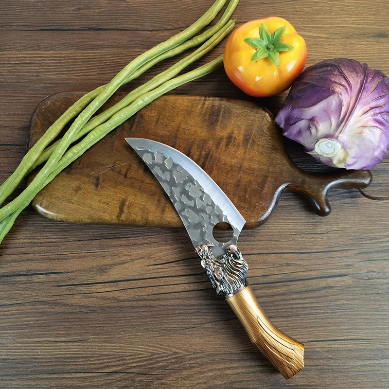 Шеф кованый. Кованый шеф нож.