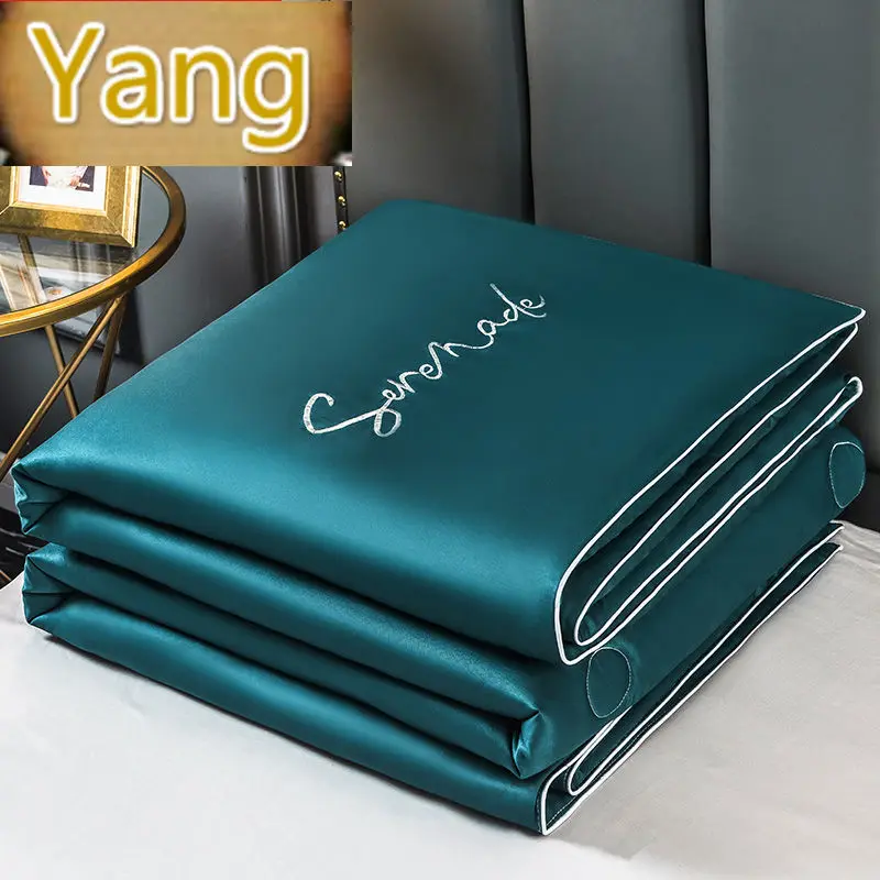 Летнее моющееся одеяло из тенсела летнее охлаждающее ледяного шелка тонкое