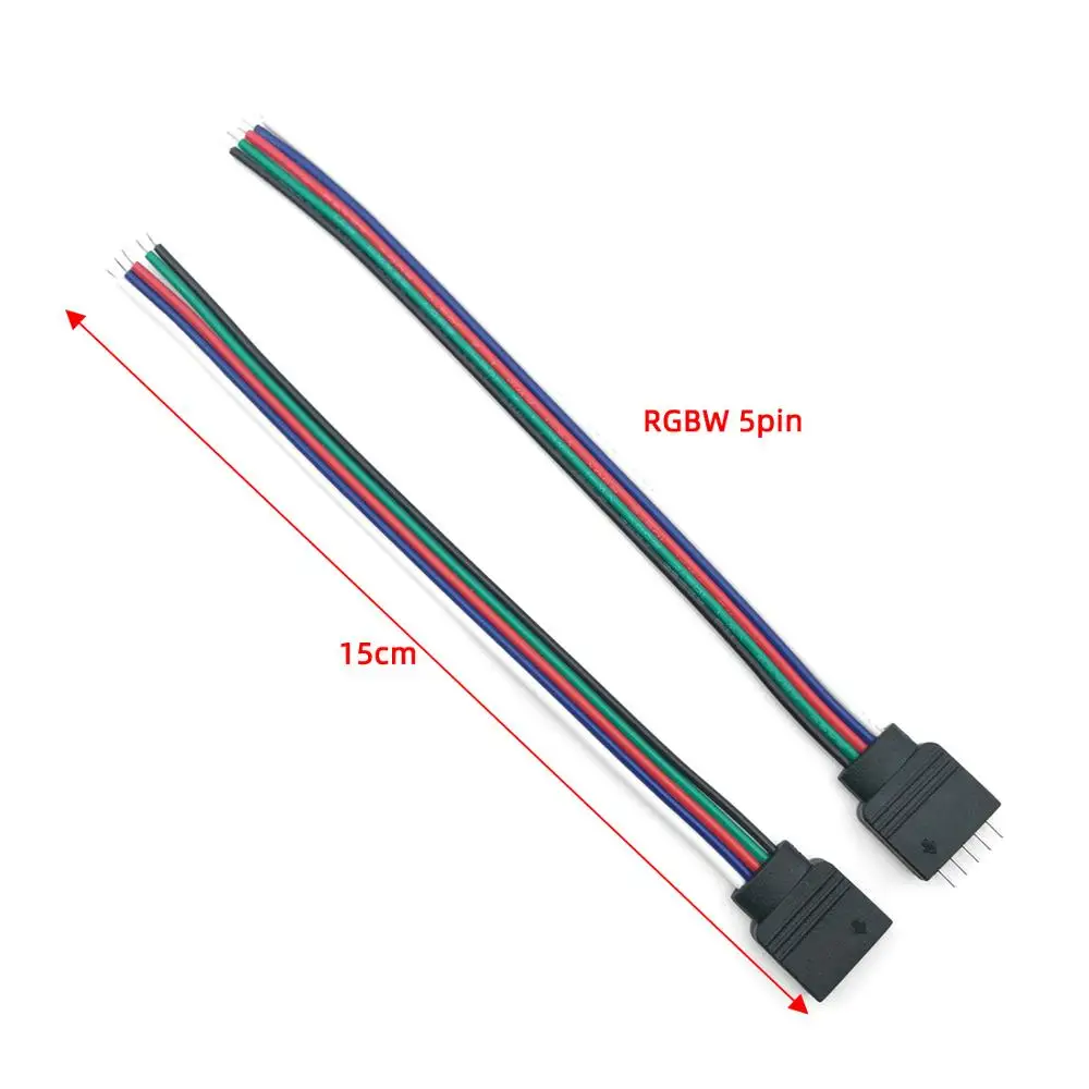 5 пар 4Pin RGB 5PIN коннектор RGBW линейный адаптер контактный тип вставки