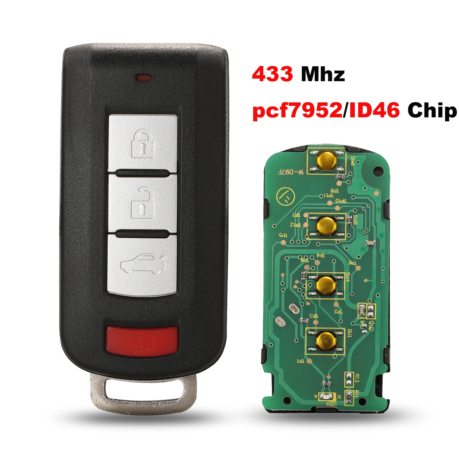 

Умный Автомобильный Ключ Дистанционного Управления Jingyuqin Для MITSUBISHI Outlander ASX Lancer ID46 Pcf7952 433 МГц G8D-644...