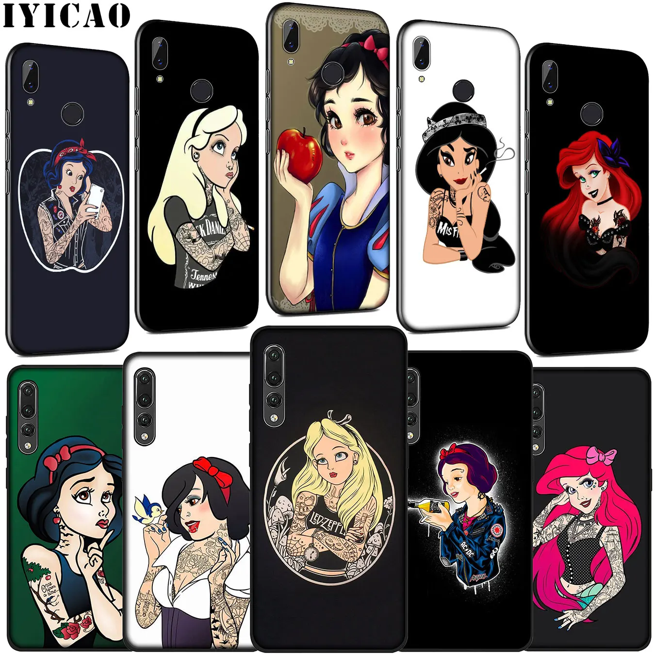 Алиса Ариэль Жасмин Принцесса Мягкий силиконовый чехол для Huawei P30 P20 Pro P10 P9 Lite Mini