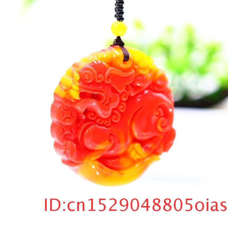 Зеленый Нефритовый дракон кулон ожерелье Подарки резной амулет китайские