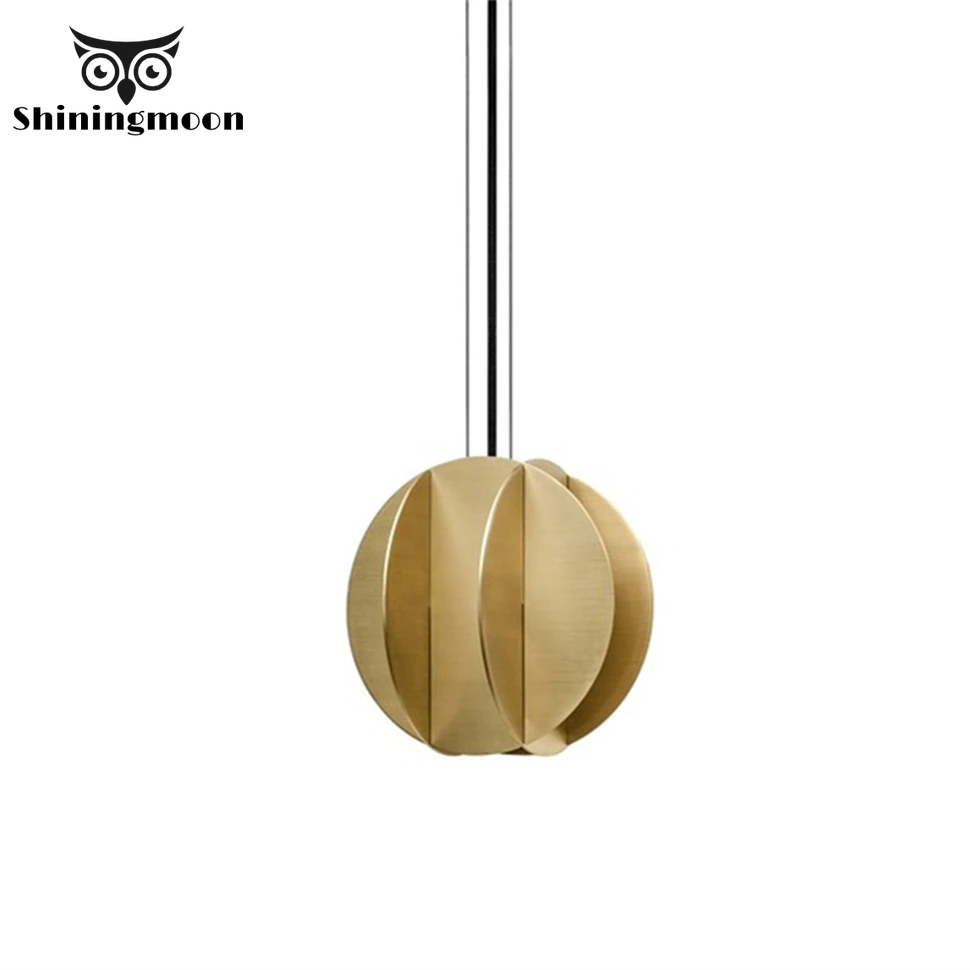 Минимализм Золотой роскошный подвесной светильник Скандинавское металлическое