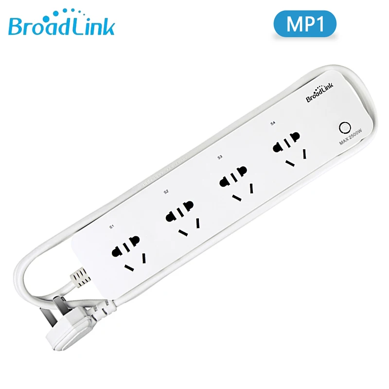 Broadlink MP1 Мощность полосы умный дом 3G/4G Wi Fi 4 розетки 250V 10A 2500W 1 5 M Беспроводной с
