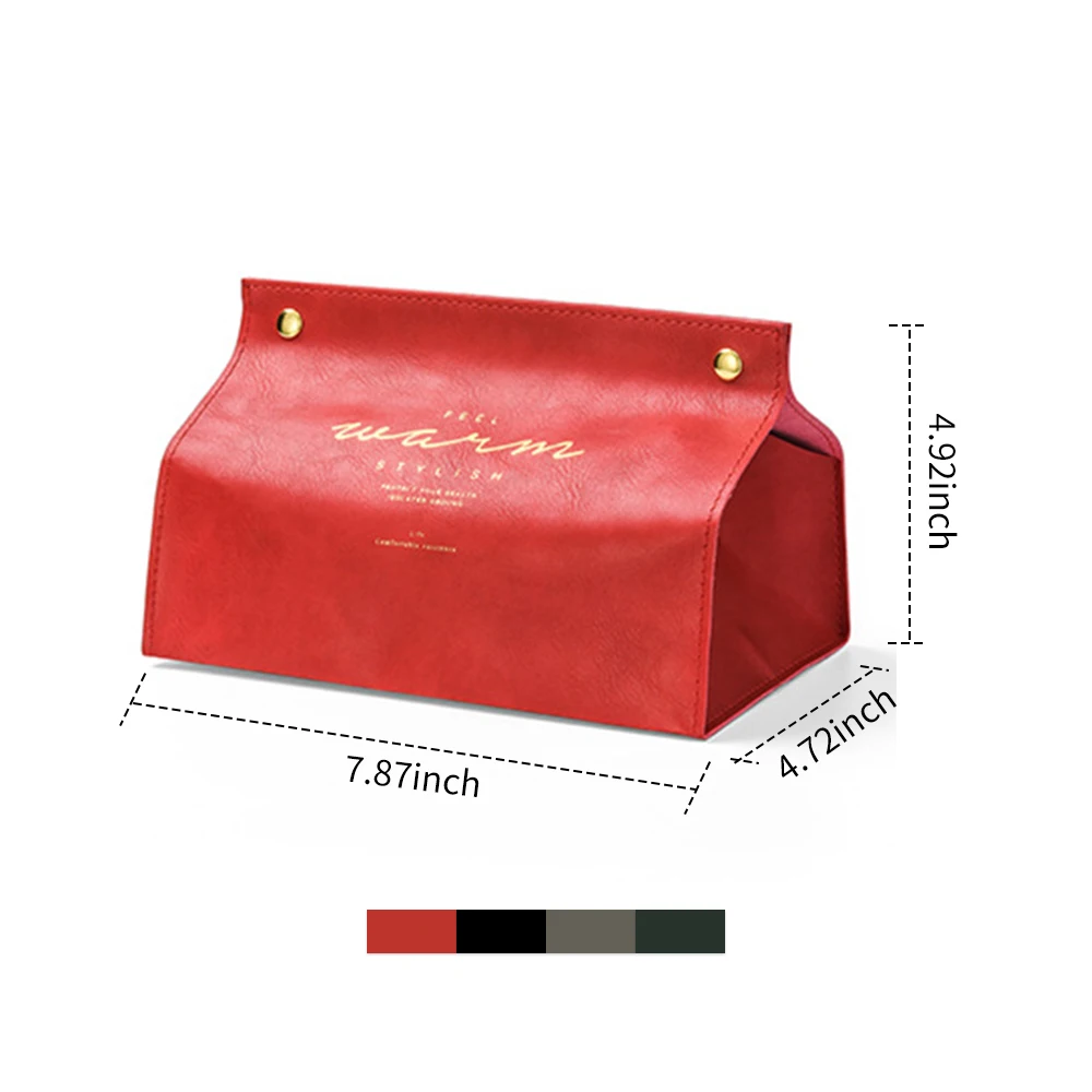 

Pu Leather Tissue Box Paper Towel Dispenser Bathroom Paper Towel Holder Toilet Tissue Dispenser