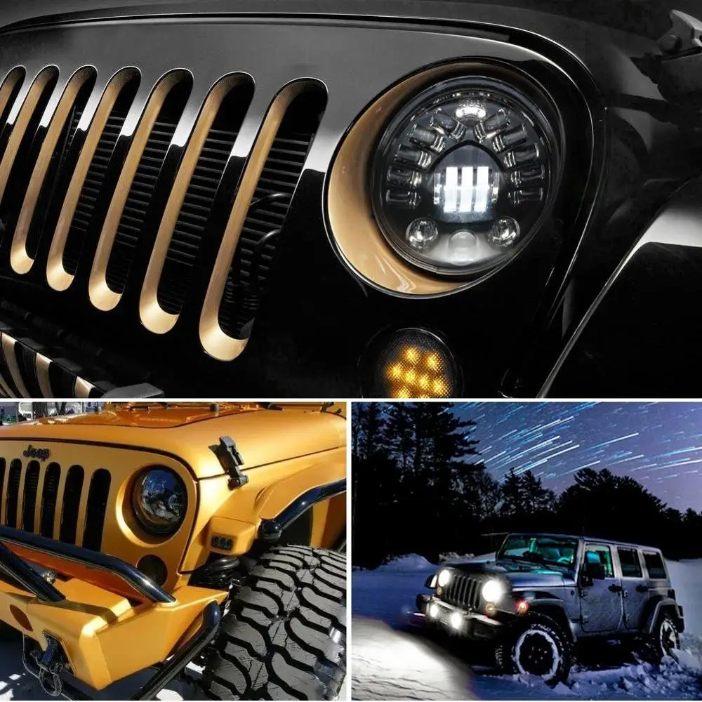 Для Nissan Patrol Y60 Hummer H1 &amp H2 7 дюймов круглый светодиодный фонарь для Jeep Wrangler TJ JK LJ CJ Land