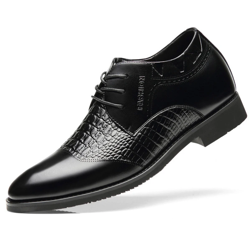 Мужские деловые туфли на каблуке 8 см в британском стиле | Обувь