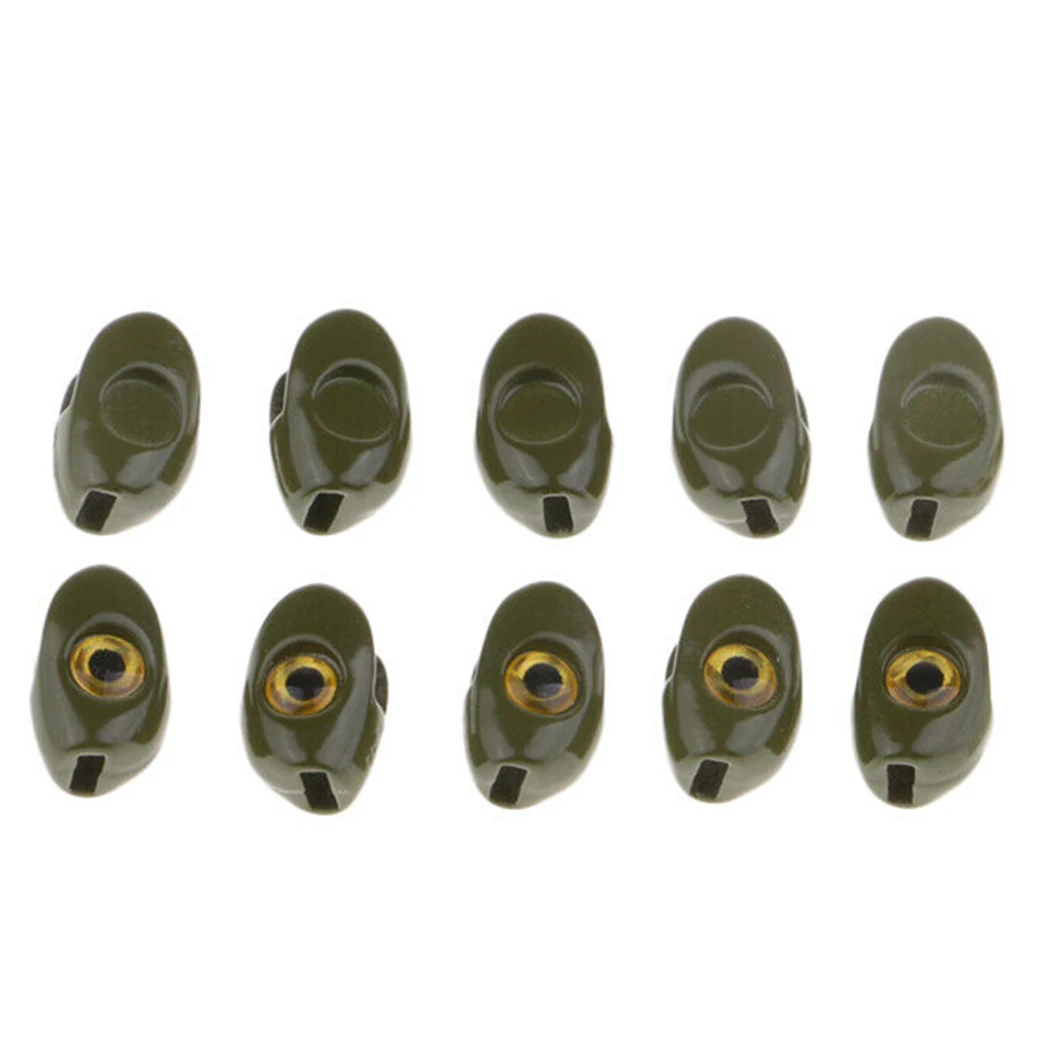 

10pcs Fish Skulpin Head 2 Colors Beads DIY Fish Mask Flier Fly Tying Heads