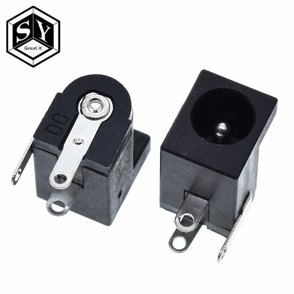 Разъем питания GREAT IT 10 шт. черный разъем постоянного тока 5 5*2 1 мм 2 дюйма