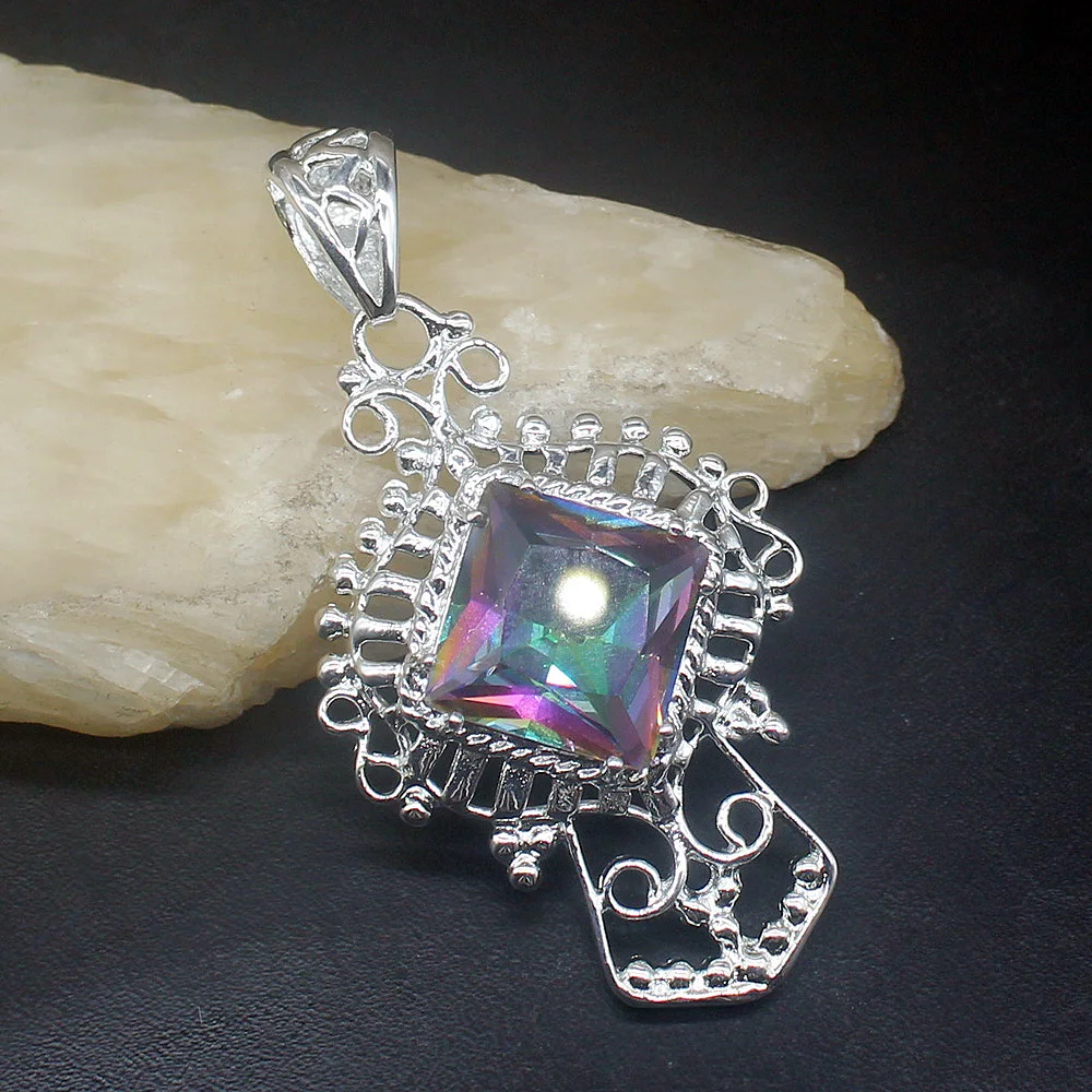 Gemstonefactory ювелирные изделия большая акция серебро 925 пробы Мистический топаз