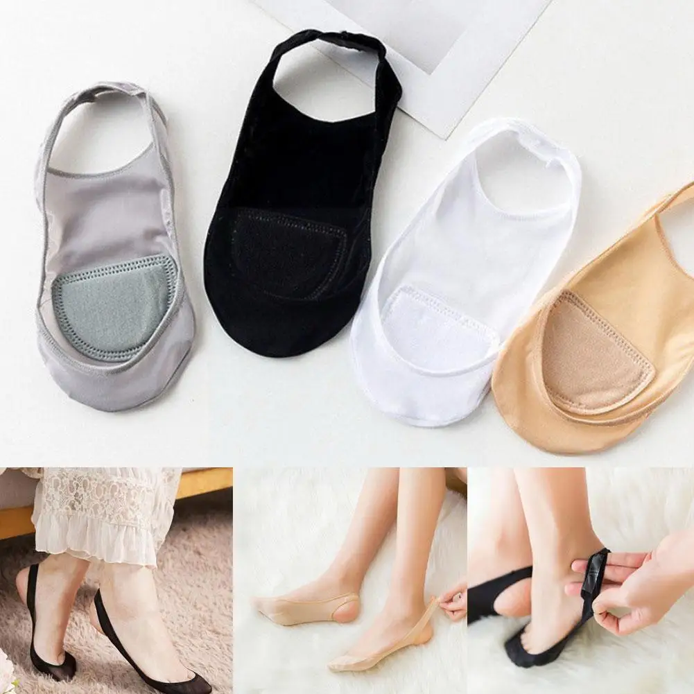 

Invisible Sling Socks Antiskid Liner Half Feet Hosiery Shallow Nonslip Ultrathin For Women Invisible Mouth Silk Flat Socks