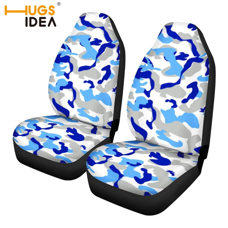 

Blue/Green Camouflage Pattern Car Seat Covers Universal Car Breathable Washable Auto Cushion Covers for Front Seat Cushion Cover