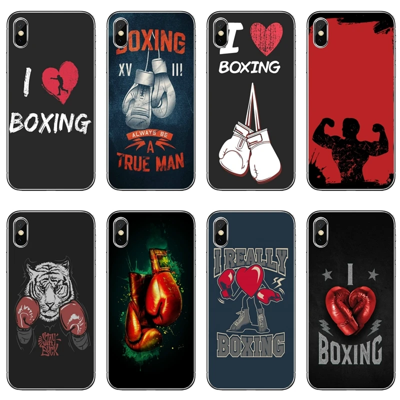 Боксерские перчатки силиконовый чехол для телефона iPhone 12 11 Pro Max Mini XS XR X 8 7 Plus 6 6S 5 5S
