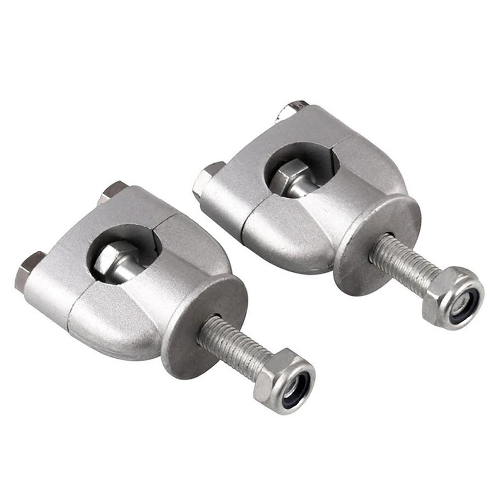 

7/8 Inch 22mm Motorcycle Handle Handlebar Mount Risers Silver Mounting Lamp M8617