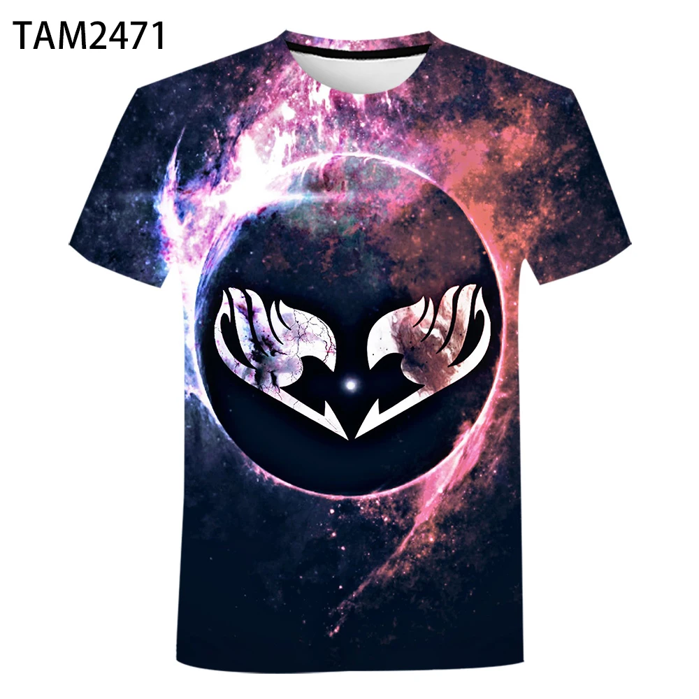 Футболка Fair Tail для мужчин и женщин Повседневная рубашка с коротким рукавом в