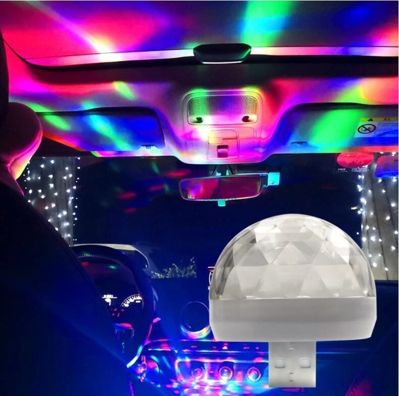 Автомобильная лампа 200 шт. USB-светильник DJ RGB мини-красосветильник музыкальный