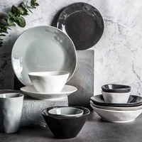 nordic style irregular household dishes dishes tableware rice bowls salad bowls flat dishes