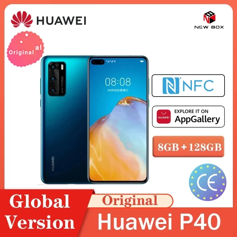Huawei P40 смартфон SuperCharge NFC 8 ГБ 128 Kirin 990 Bluetooth 5 1 50MP Ультра версия камеры мобильный