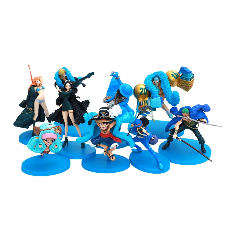 

Anime One Piece Figure 20th Anniversary Ver.Zoro Usopp Brook Luffy Nami Sanji Chopper Robin Franky Action Figure PVC Model Gifts