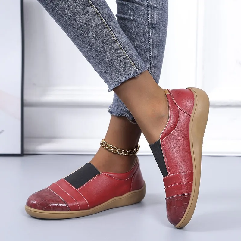 Shoes Woman Flats Shallow Mouth Modis Casual Female Sneakers Soft Autumn Round Toe Dress 2021 Winter New Fall Big Size PU Elasti