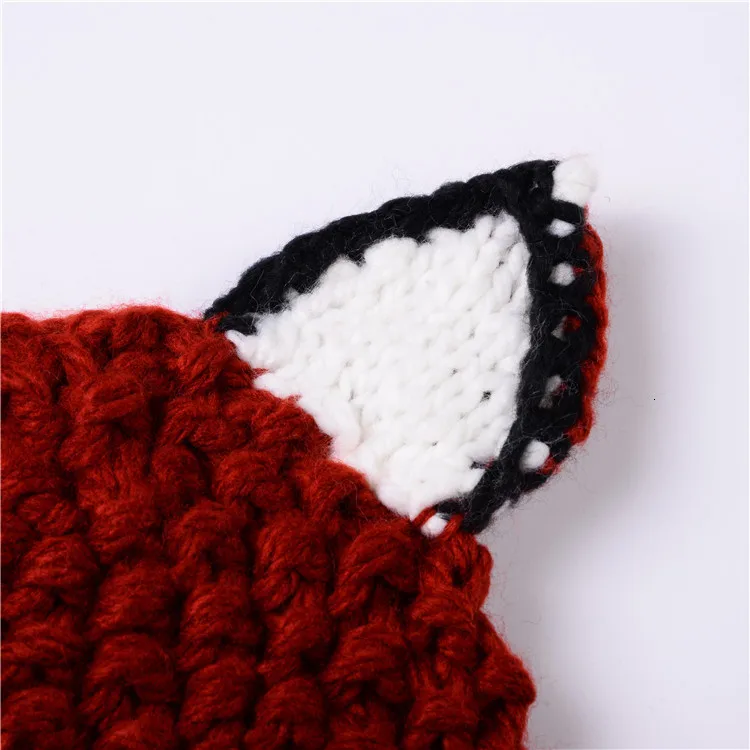 Manual Knitting Girls Keep Warm Coarse Wool Hat Cartoon Seven kinds Fox Weave Hat Kitty Squirrel Little Bear Rabbit Cloak Hat