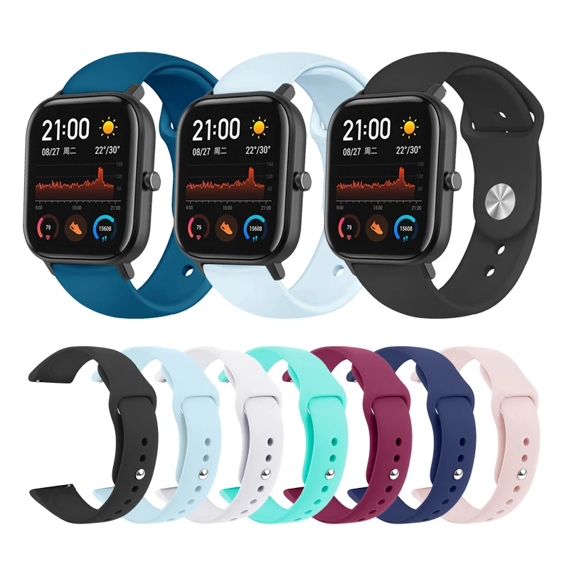 Новый Сменный ремешок для Huami Amazfit GTS GTR 47 мм 42 спортивный силиконовый 3 BIP часы