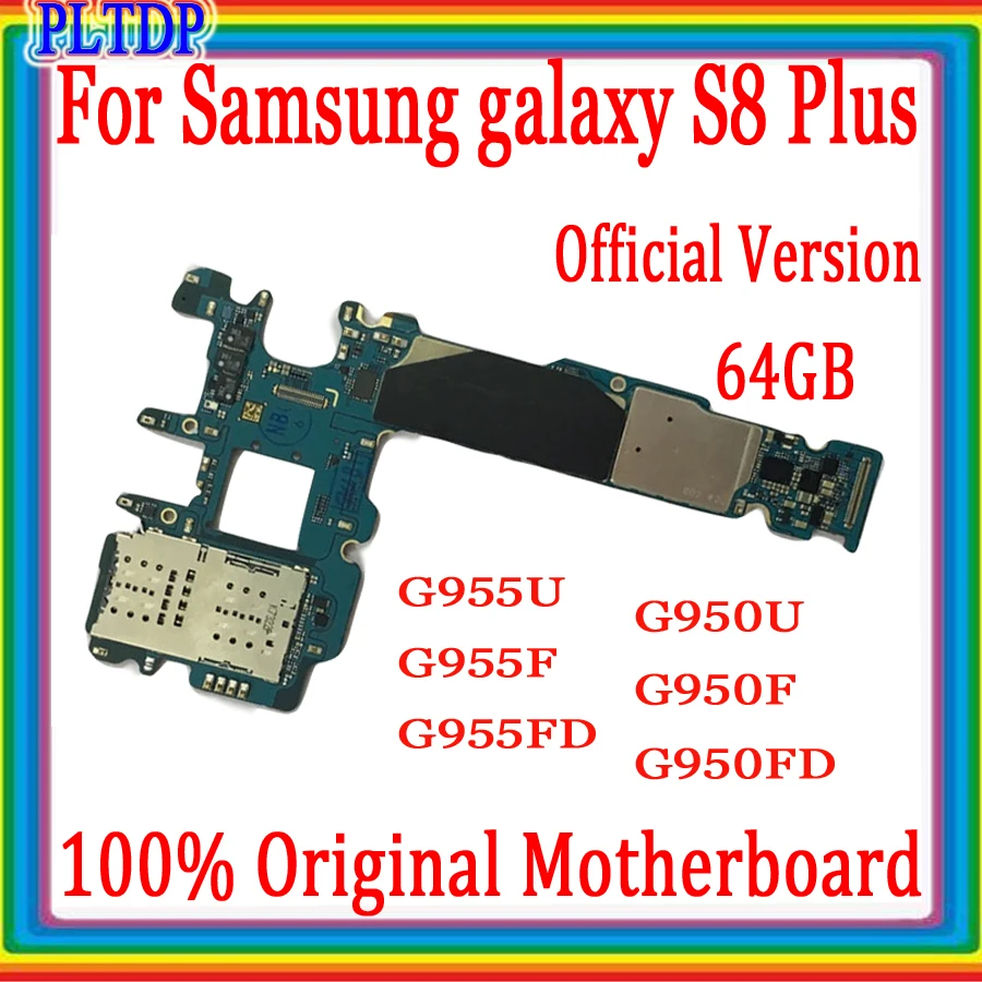 Оригинальная разблокированная материнская плата для Samsung Galaxy S8 plus G950U G950F G950FD G955U