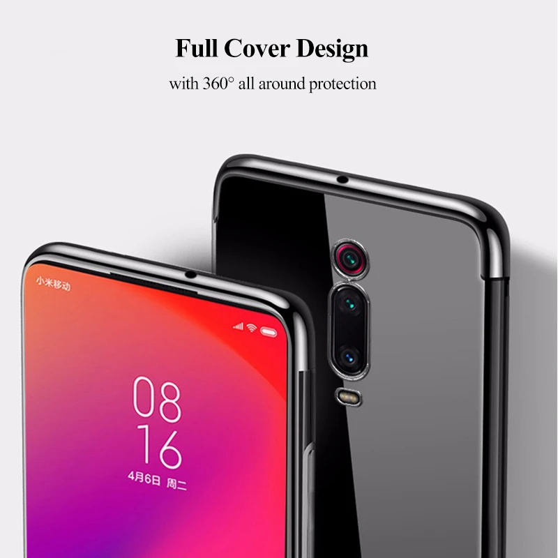 For XIAOMI MI 9T Pro Redmi K20 phone Case 3D Laser plating Soft Clear Transparent Back Cover Shockproof |