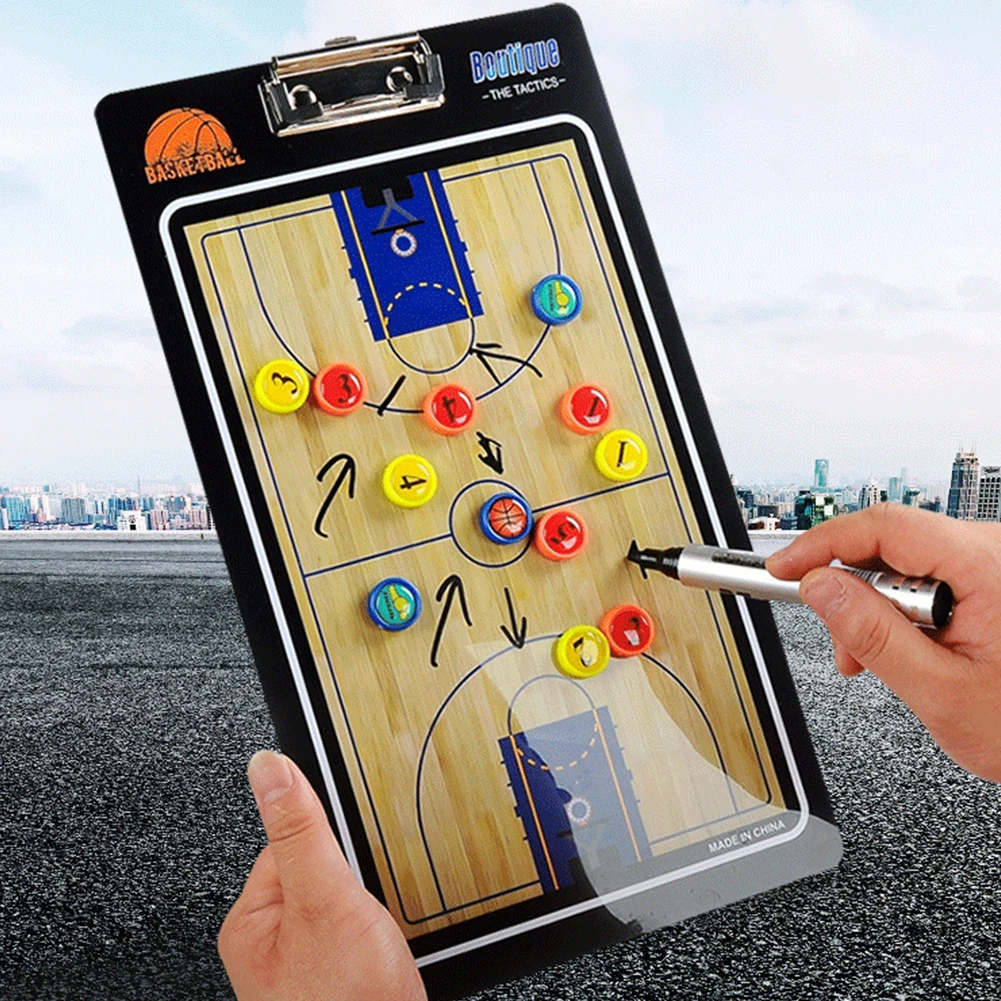 Tablero táctico magnético portátil para entrenamiento, suministros para enseñanza de baloncesto, suave, colorido, ligero, profesional, claro