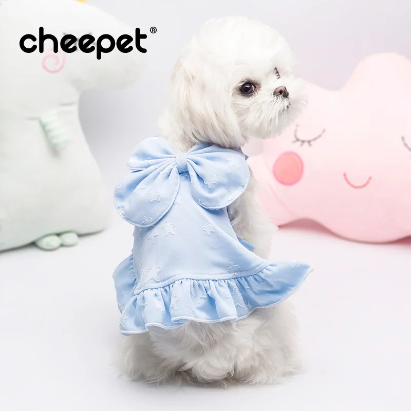 Кружевное платье принцессы для собак Одежда домашних животных Весенняя Юбка