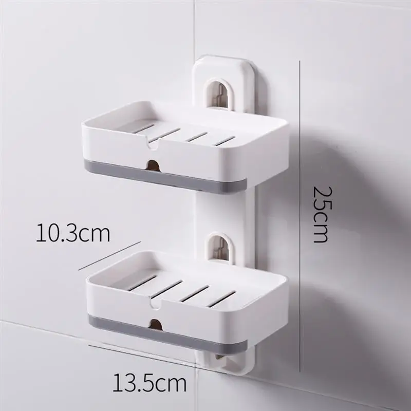 Ящик для мыла настенный с выдвижными ящиками и присосками|Мыльницы| |