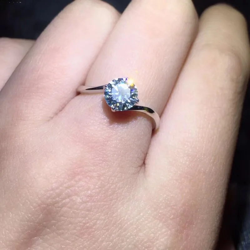 Поставка 925 пробы Серебряное покрытое белым золотом инкрустированное подлинное