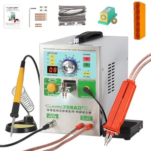 Аппарат для точечной сварки SUNKKO709AD +, индукционный автоматический аппарат для точечной сварки с литиевым аккумулятором 70B, ручка для точечной сварки t12