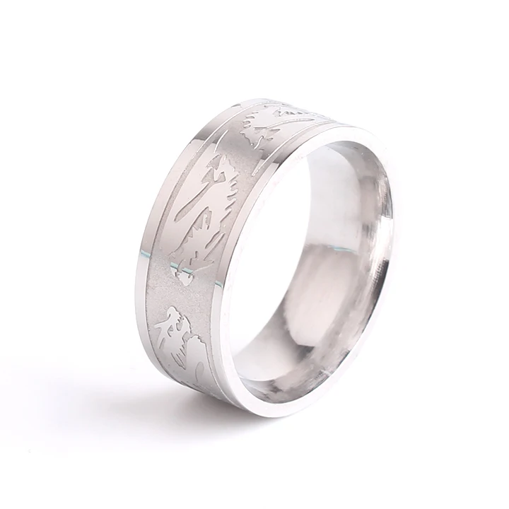 

Свадебные Кольца 8 мм Резьба Дракон 316L нержавеющая сталь палец кольца для мужчин и женщин оптовая продажа