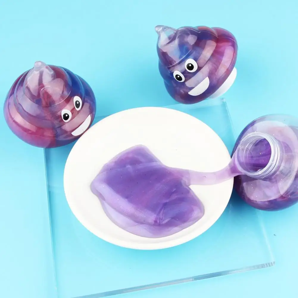 

4 Pcs Cute Poop Shaped Slime Putty Toy Colorful Tricky Toy Poop Slime Fluffy Floam Kids Modeling Clay Toys For Children