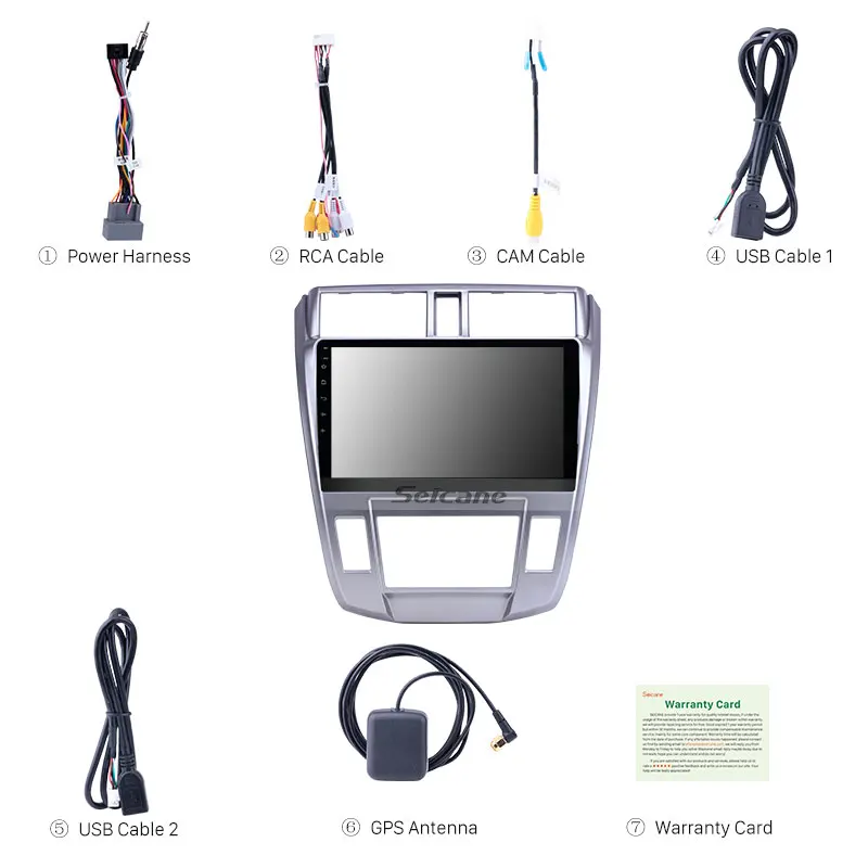 Seicane 10 1-дюймовый Автомобильный GPS стерео радио Android 9 1 для 2008-2013 Honda City Auto A/C 2.5D экран